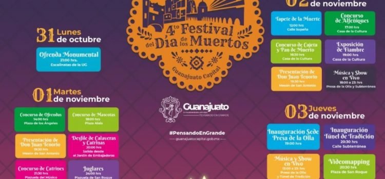 Alistan detalles del Festival del día de Muertos en Guanajuato