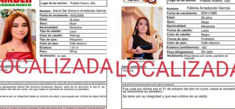 Aparecen hermanas desaparecidas en Guanajuato