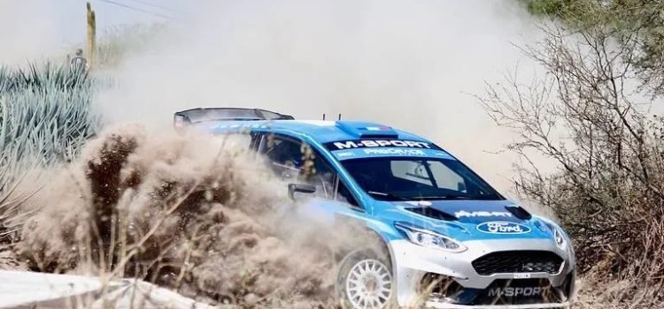 Pilotos realizan pruebas previó al Rally México 2023