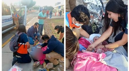 Mujer da a luz en plena vía pública en la capital