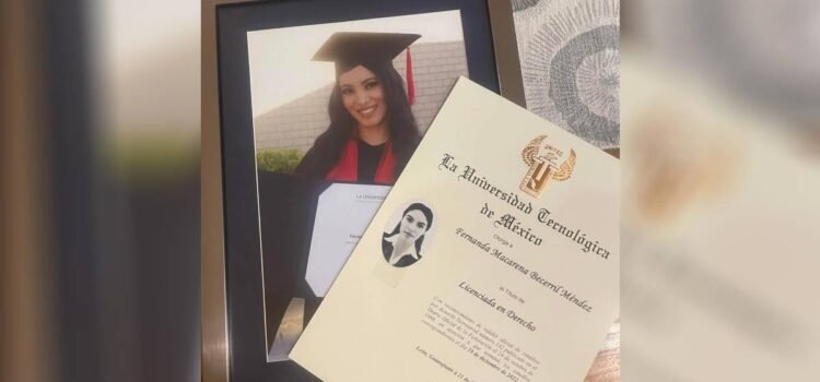 Reciben título póstumo, familiares de Fernanda Macarena Becerril