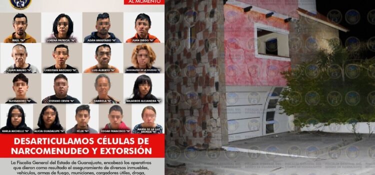 Desarticularon célula criminal dedicada al narcomenudeo y la extorsión en Guanajuato
