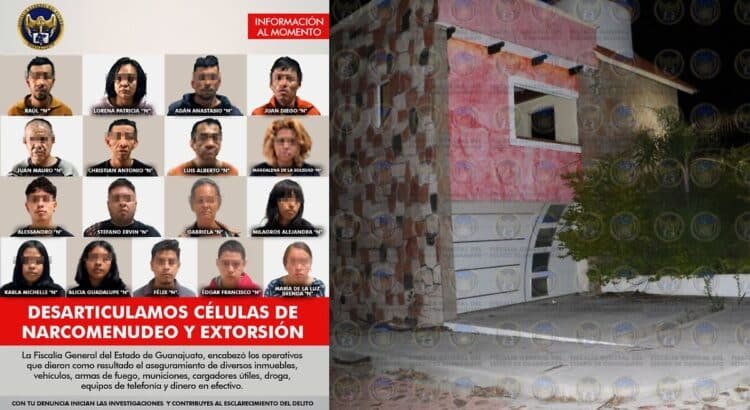 Desarticularon célula criminal dedicada al narcomenudeo y la extorsión en Guanajuato