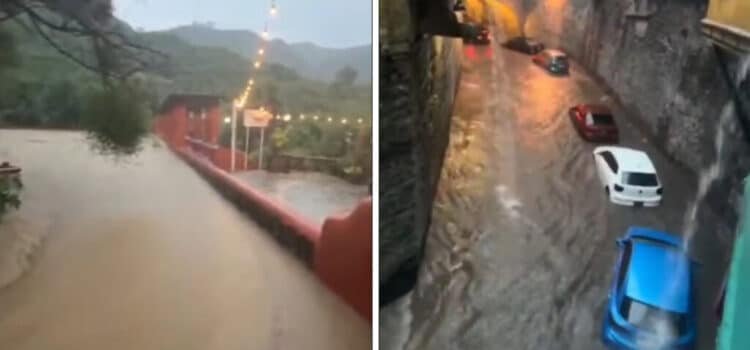 Se desborda presa en Guanajuato capital Se desborda presa en Guanajuato capital